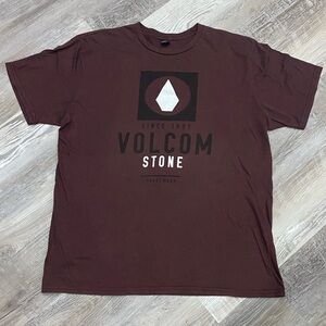 Volcom - Men’s T-shirt - Size XL - Burgundy